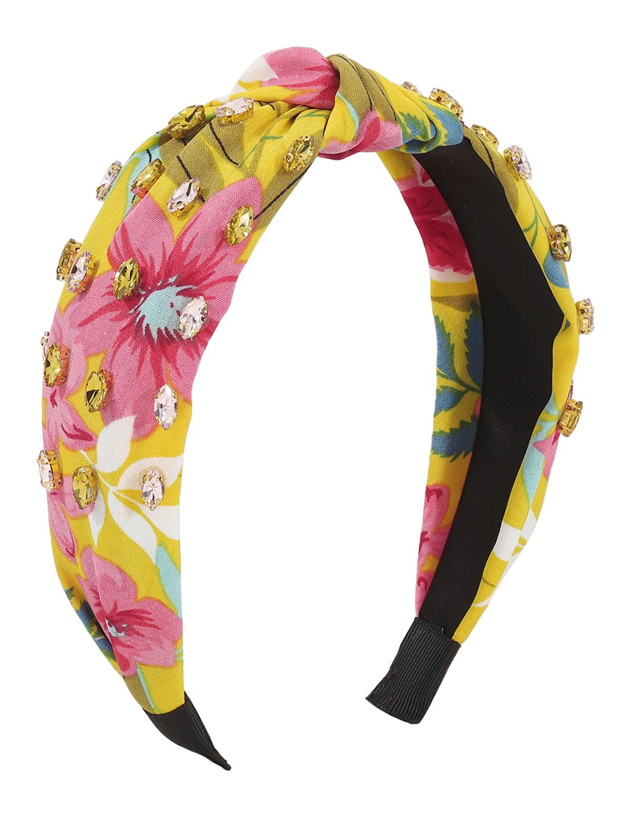 Knotted Floral Rhinestone Headband sold by Like My Choice