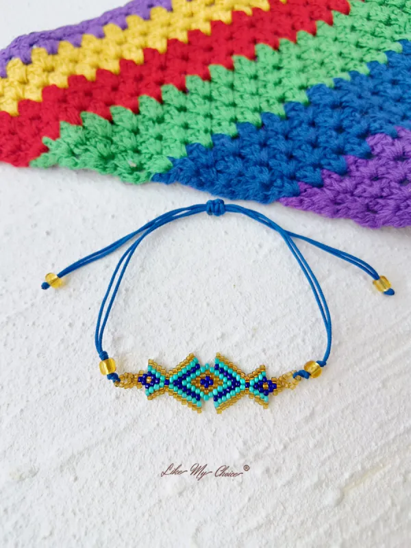 Adjustable Drawstring Beaded Bracelet Trio Bracelet sold by Like My Choice