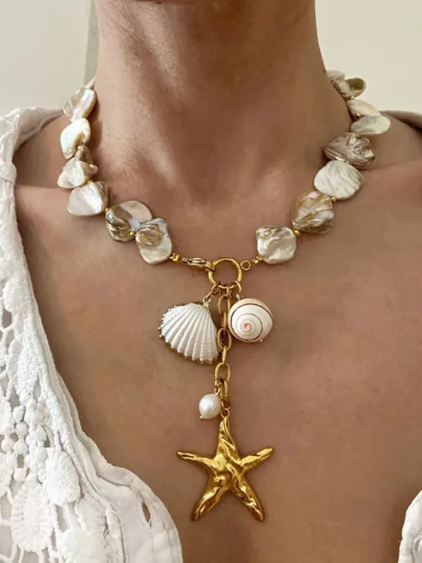Bohemian Oversized Shell Necklace sold by Like My Choice