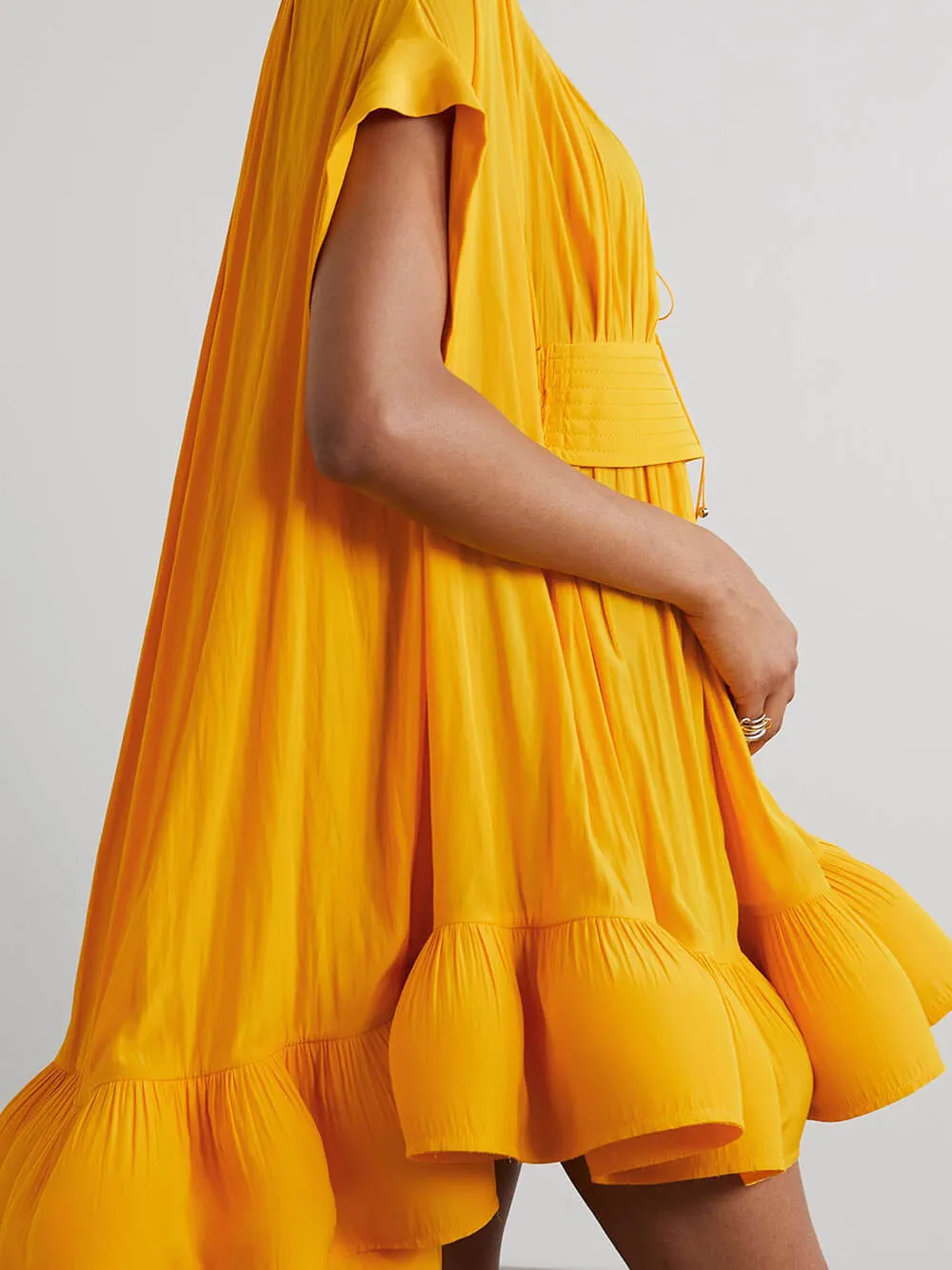 Cape-Effect Belted Mini Dress sold by Like My Choice product image thumbnail 2