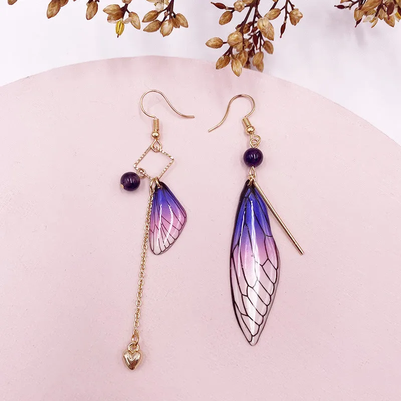 Butterfly Wing Cicada Wing Classic Tassel Earrings sold by Like My Choice