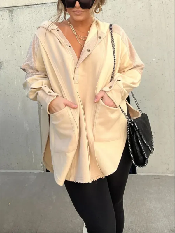 Tong Fashion Loose Casual Splicing Sweatshirt sold by Like My Choice