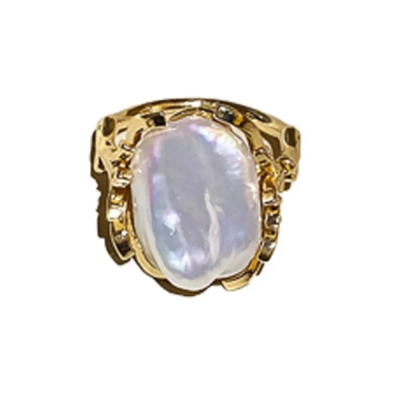 Baroque Pearl Open Ring sold by Like My Choice