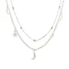 Star & Moon Multi Layer Necklace sold by Like My Choice