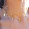 Star & Moon Multi Layer Necklace sold by Like My Choice