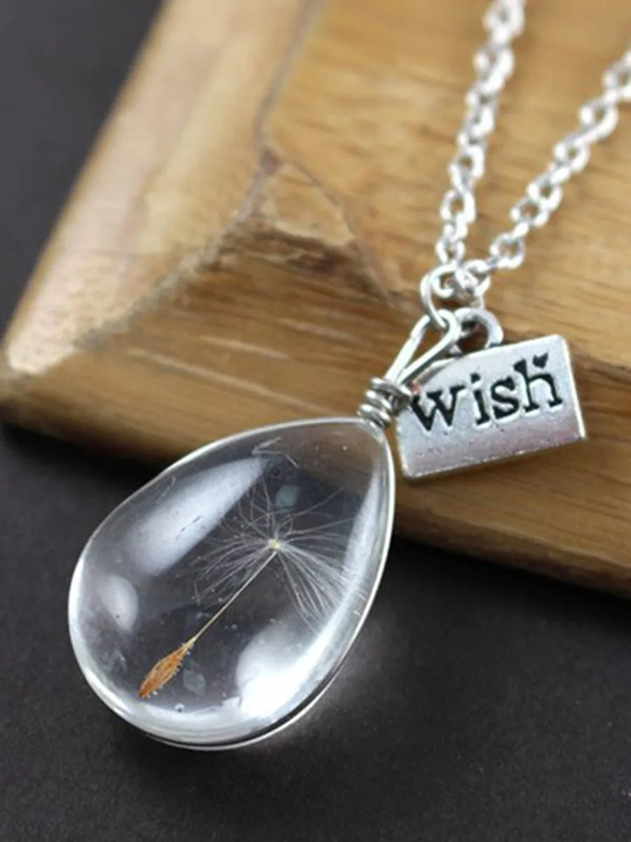 Reversible Crystal Pendant Dandelion Time Stone Necklace sold by Like My Choice product image thumbnail 2
