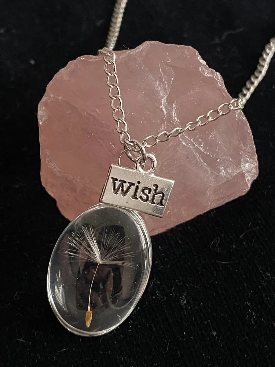Reversible Crystal Pendant Dandelion Time Stone Necklace sold by Like My Choice product image thumbnail 3