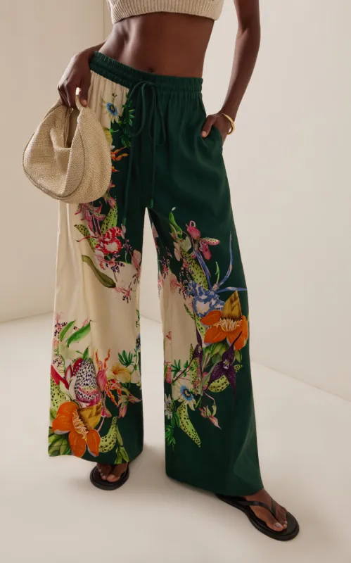 Unique Positioning Retro Print Loose Wide-Leg Pants sold by Like My Choice