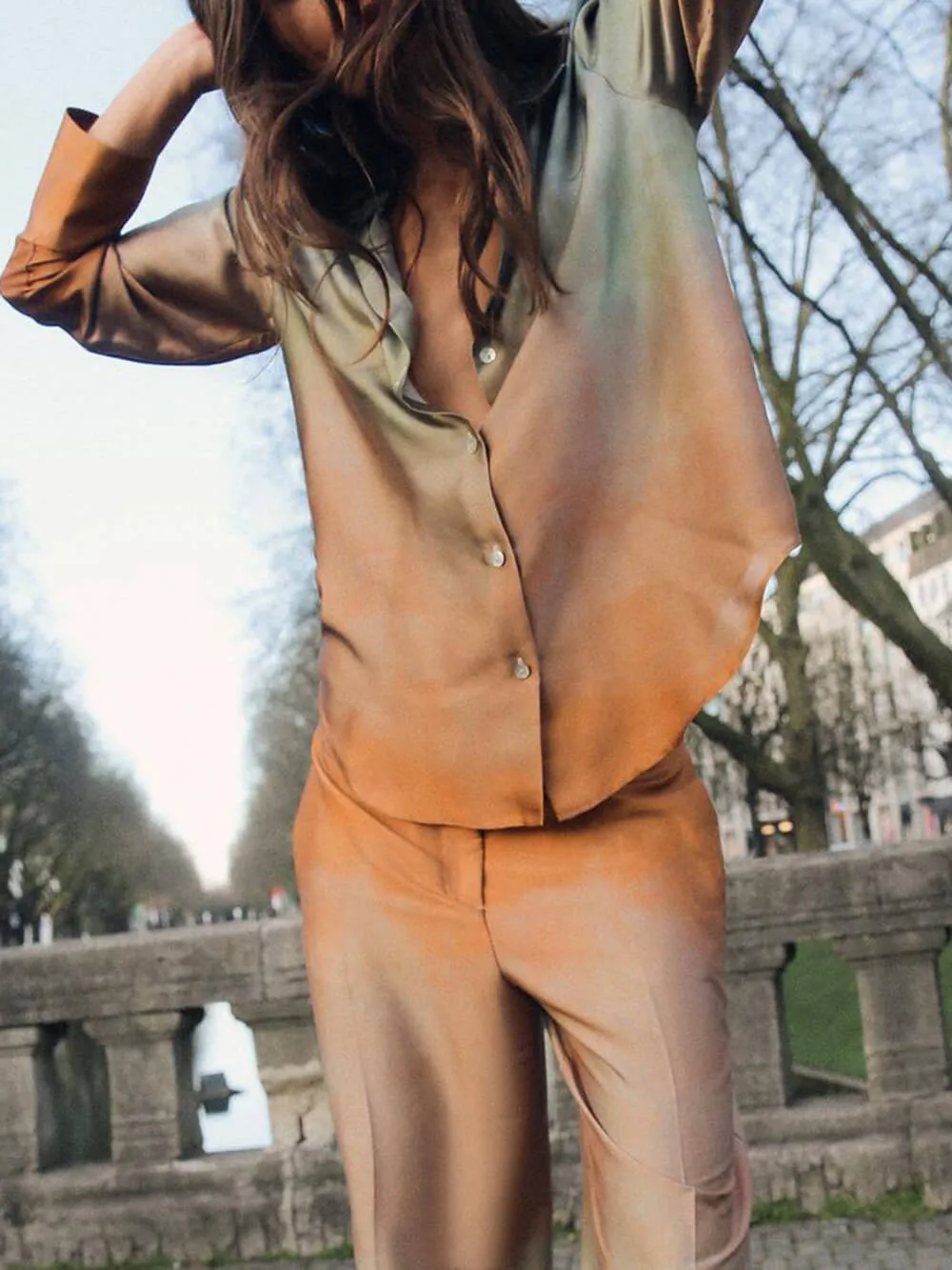 Exquisite Tie-Dye Gradient Print Loose Wide-Leg Pants sold by Like My Choice product image thumbnail 3