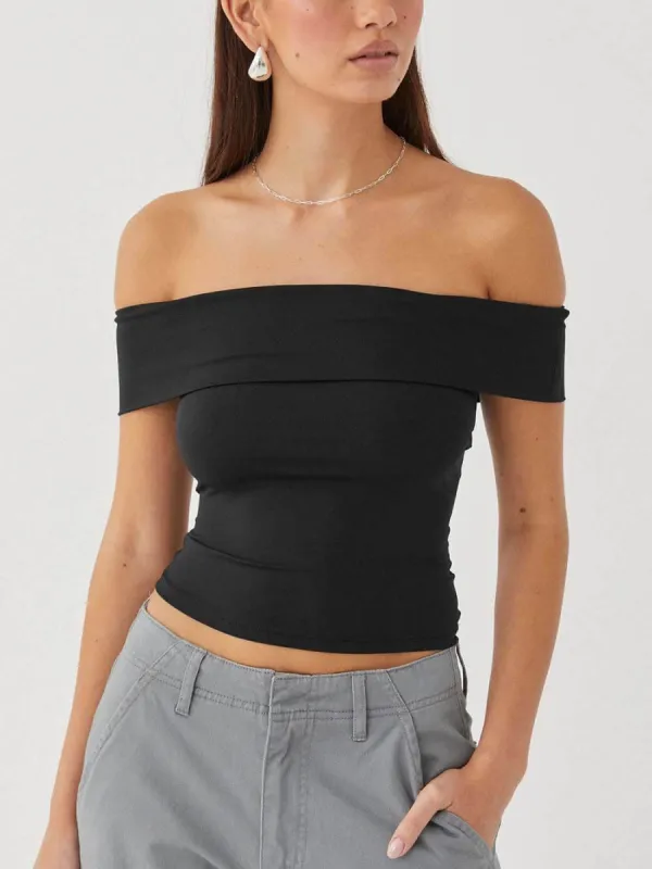 Sexy Tube-Top Off-Shoulder Top sold by Like My Choice