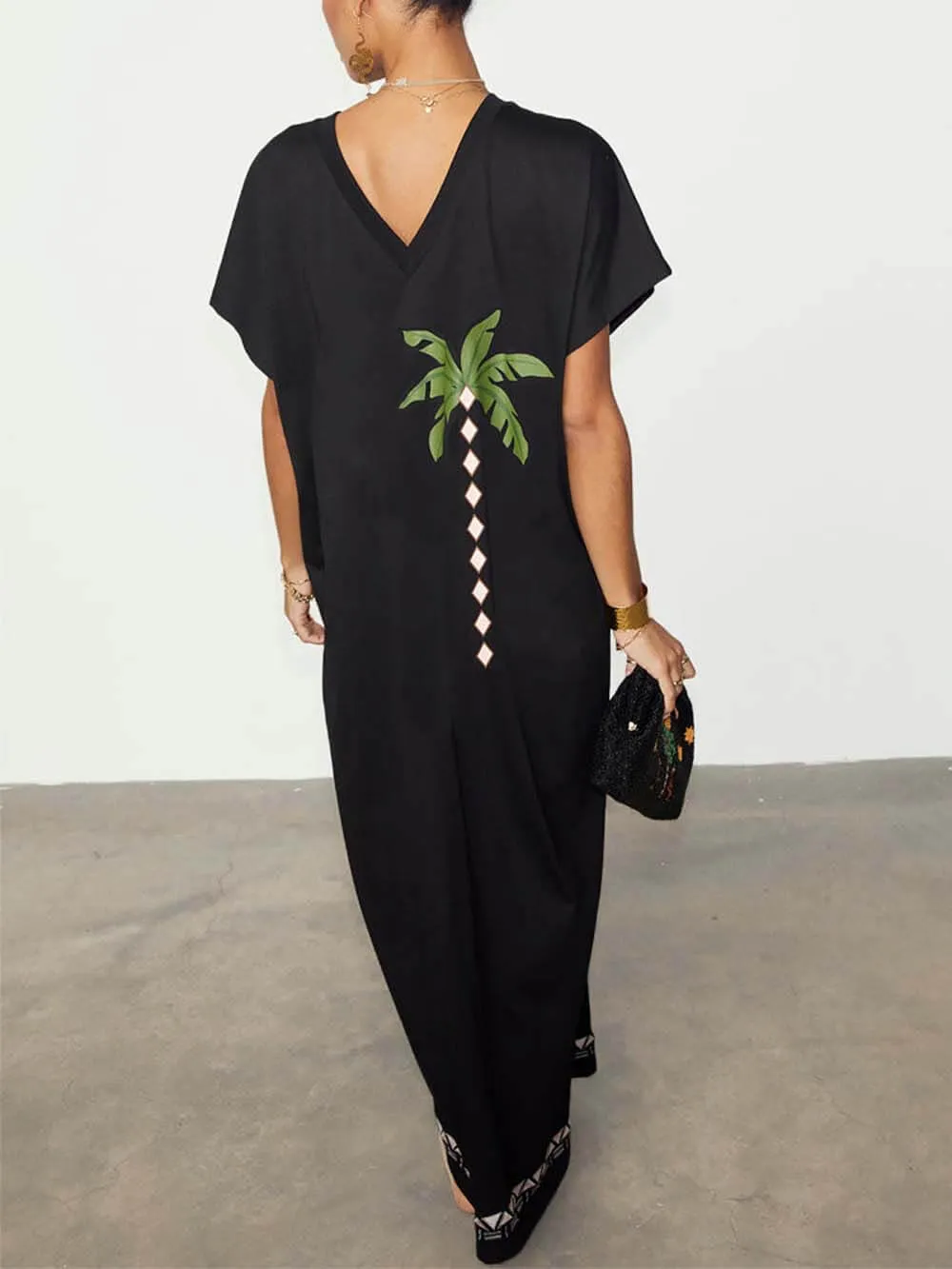 Sunshine Palm T-Shirt Dress sold by Like My Choice product image thumbnail 3