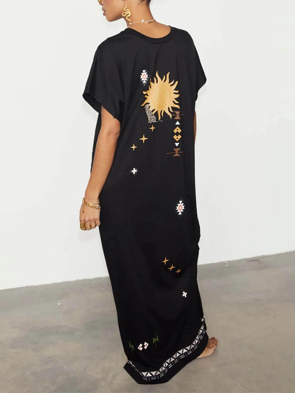 Sunshine Palm T-Shirt Dress sold by Like My Choice product image thumbnail 4