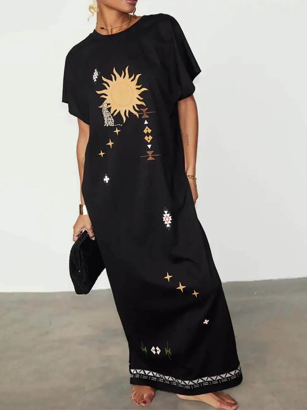 Sunshine Palm T-Shirt Dress sold by Like My Choice