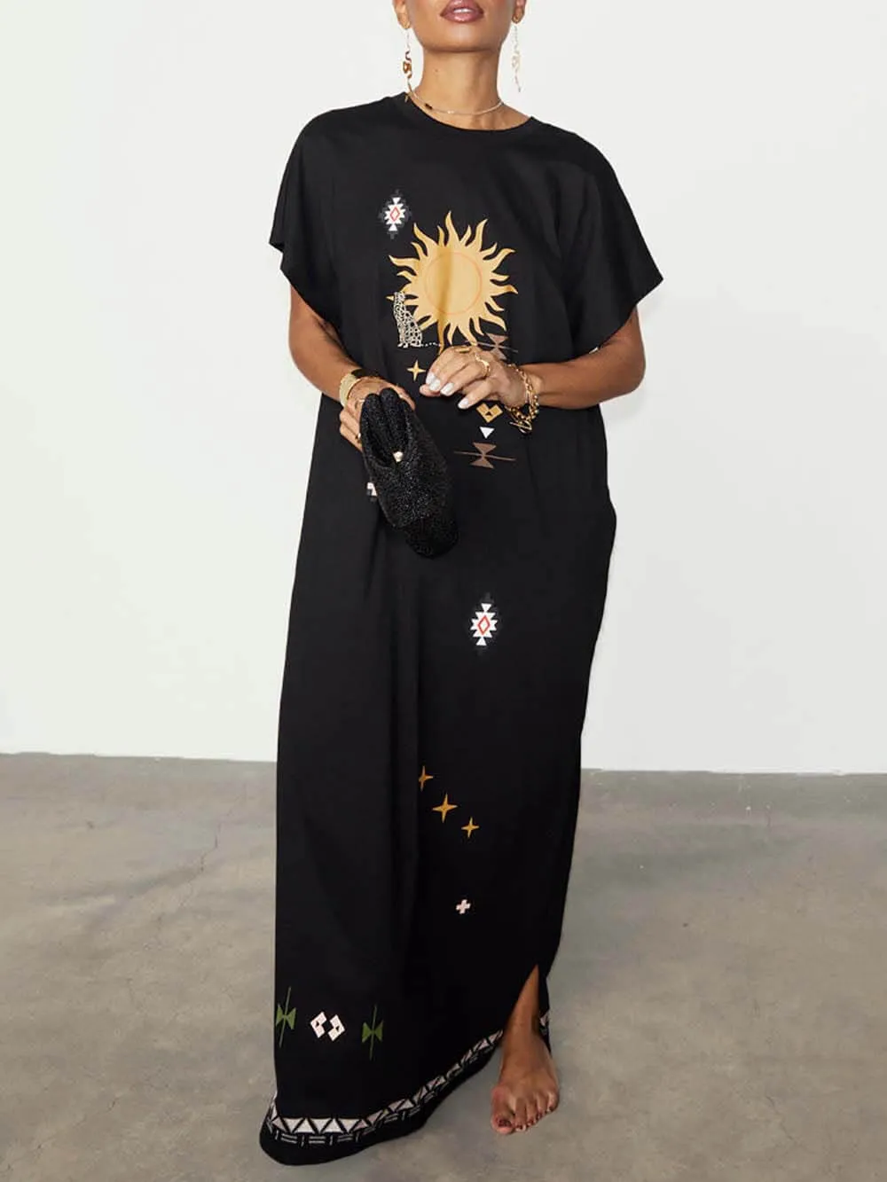 Sunshine Palm T-Shirt Dress sold by Like My Choice product image thumbnail 2