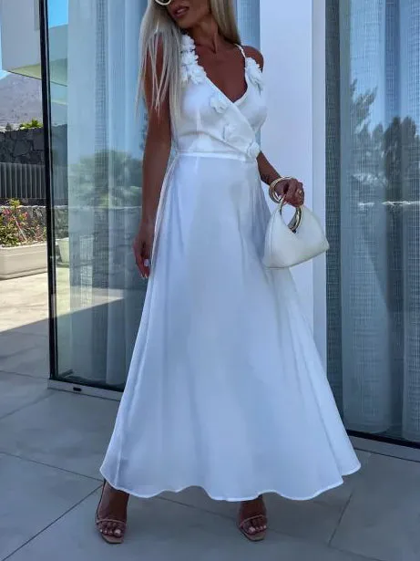 Backless Sexy Floral Sleeveless Midi Dress sold by Like My Choice product image thumbnail 5