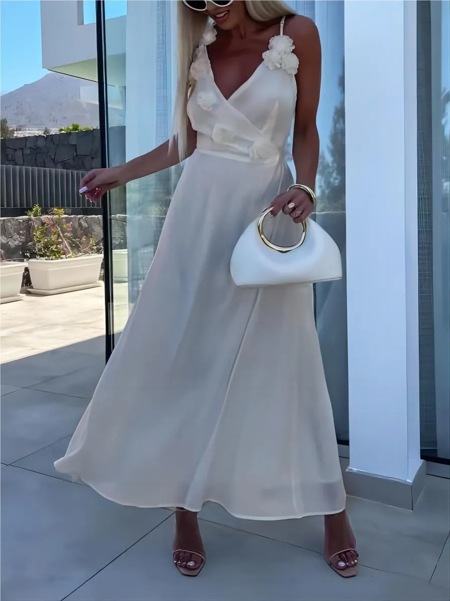 Backless Sexy Floral Sleeveless Midi Dress sold by Like My Choice product image thumbnail 2