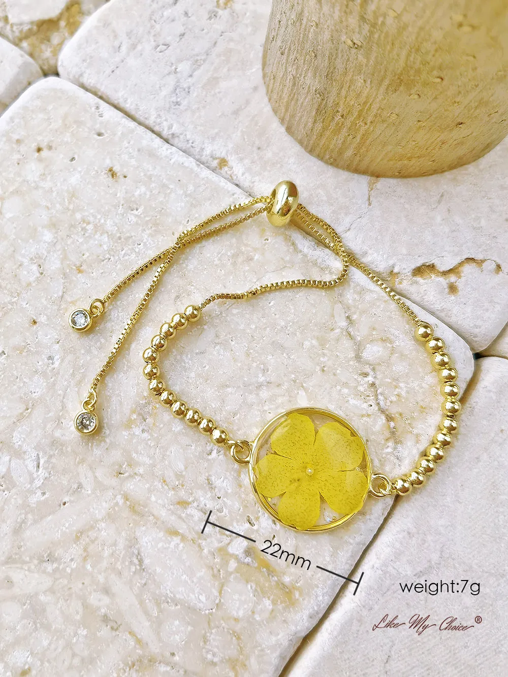 Yellow Epoxy Embossed Round Bracelet sold by Like My Choice product image thumbnail 4