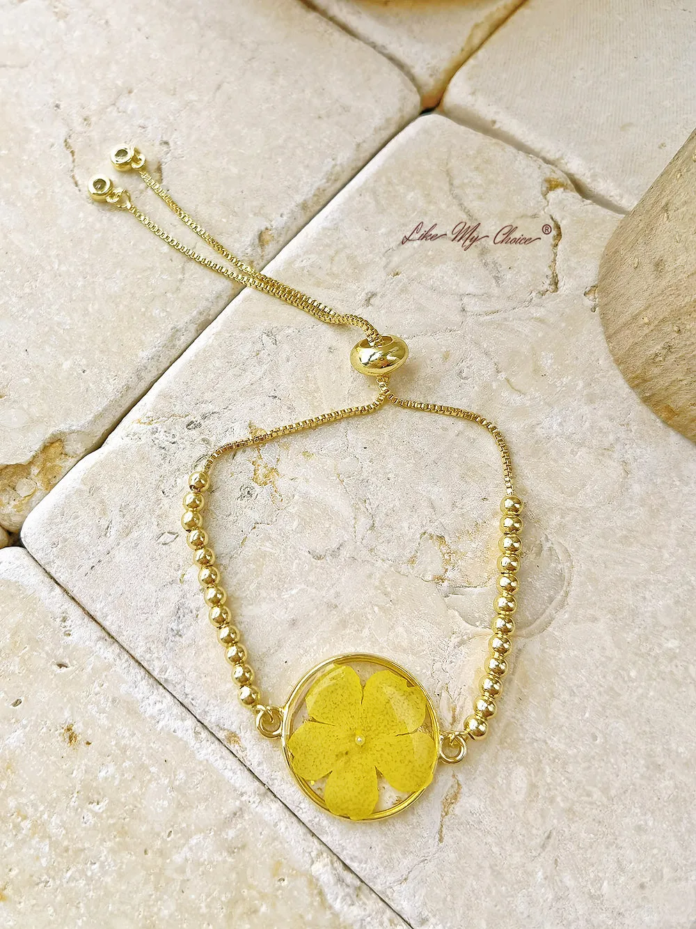 Yellow Epoxy Embossed Round Bracelet sold by Like My Choice product image thumbnail 2
