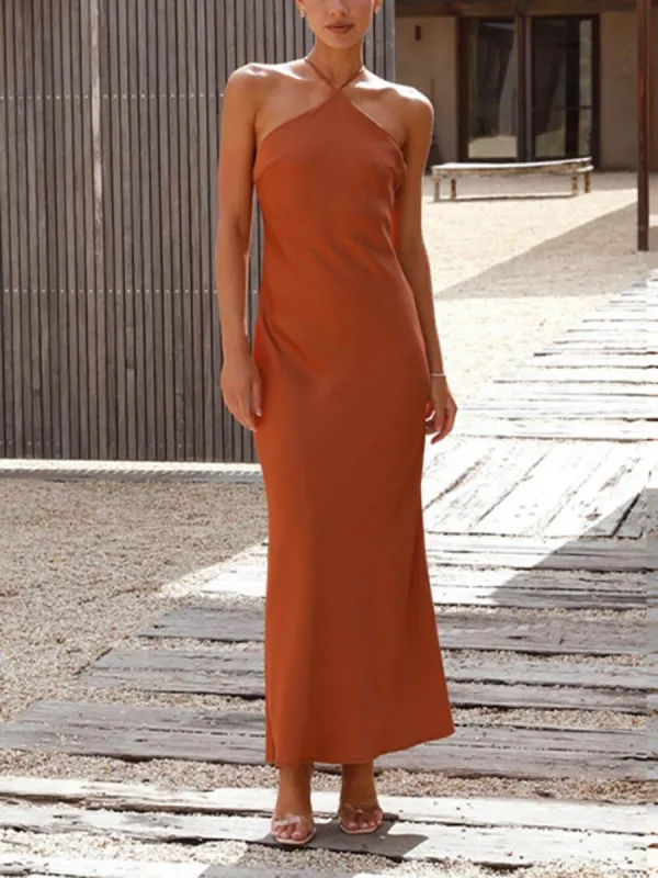 Unique Neckless Backless Maxi Dresses sold by Like My Choice