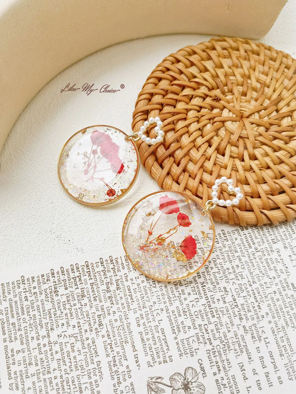 Cosmos Flowers Colorful Sequin Earrings sold by Like My Choice product image thumbnail 3
