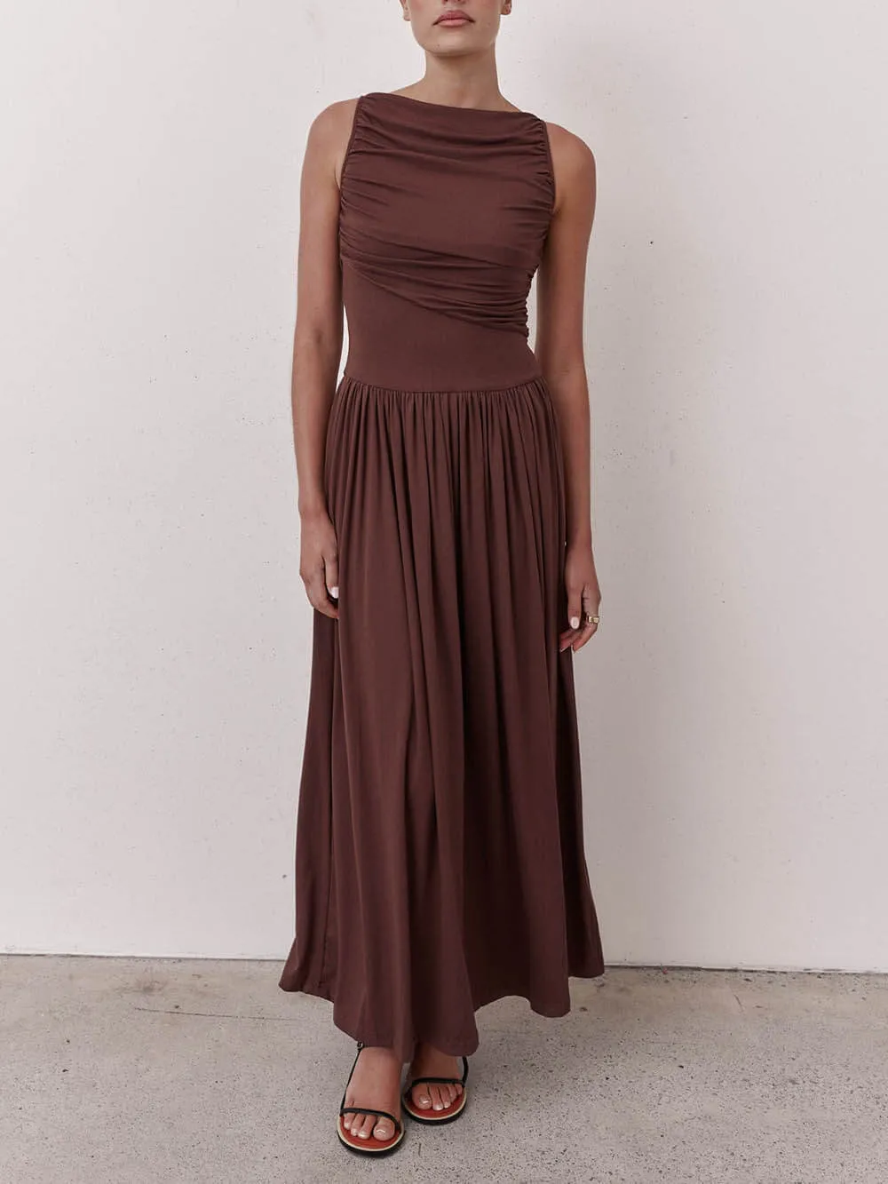 Elegant Pleated Sleeveless Maxi Dress sold by Like My Choice