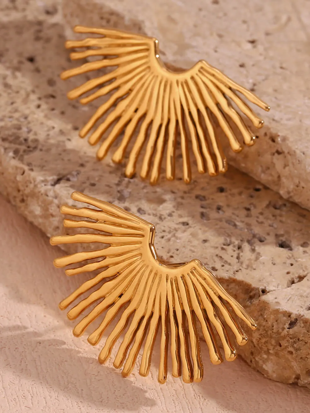 Fashion Street Exaggerated Ray Fan-Shaped Earrings sold by Like My Choice product image thumbnail 4