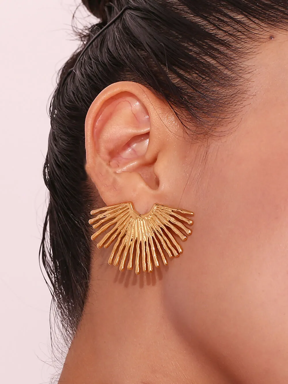 Fashion Street Exaggerated Ray Fan-Shaped Earrings sold by Like My Choice product image thumbnail 2