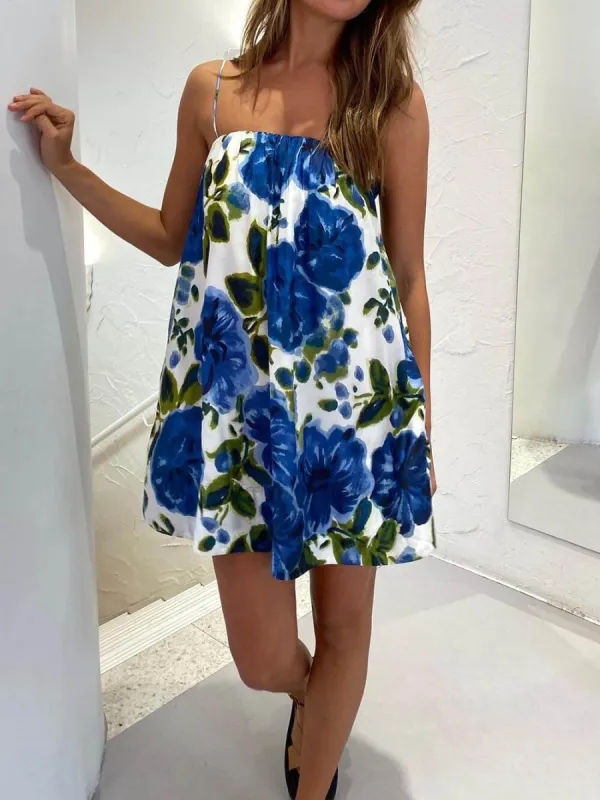 Indulge In Floral Luxury With The Peony Draped Mini Dress sold by Like My Choice