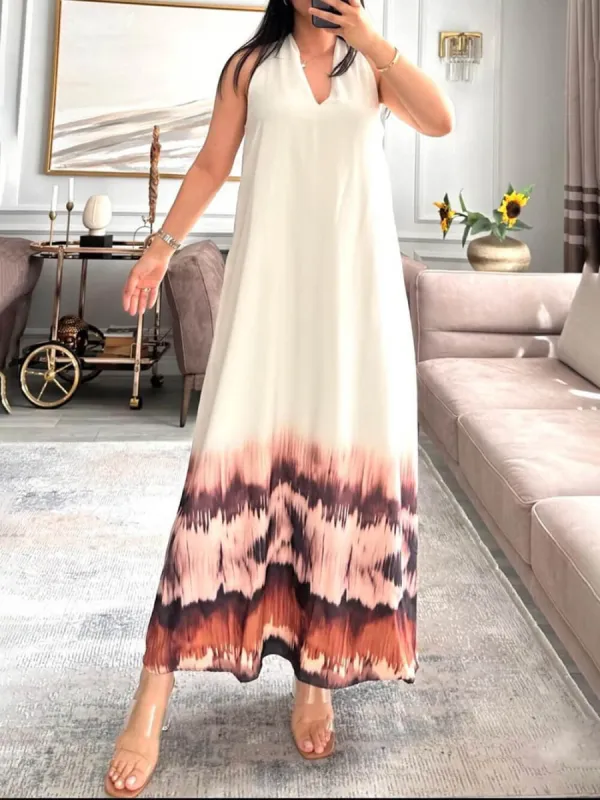 Tie-Dye Patchwork Loose Dress sold by Like My Choice