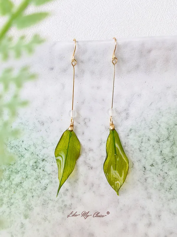 Koala Gum Leaf Bamboo Leaves Resin Earrings sold by Like My Choice
