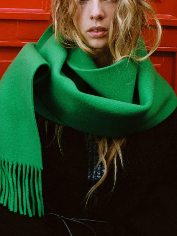 Solid Color Thick Braid Scarf sold by Like My Choice