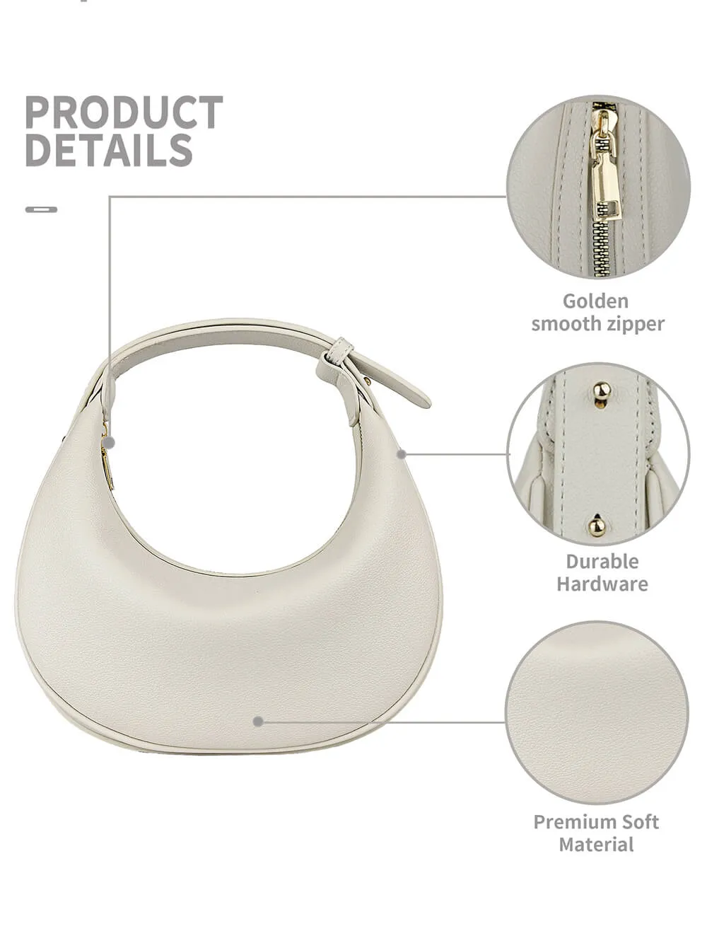 Trendy Shoulder Strap Adjustable Hand Crossbody Crescent Bag sold by Like My Choice product image thumbnail 2