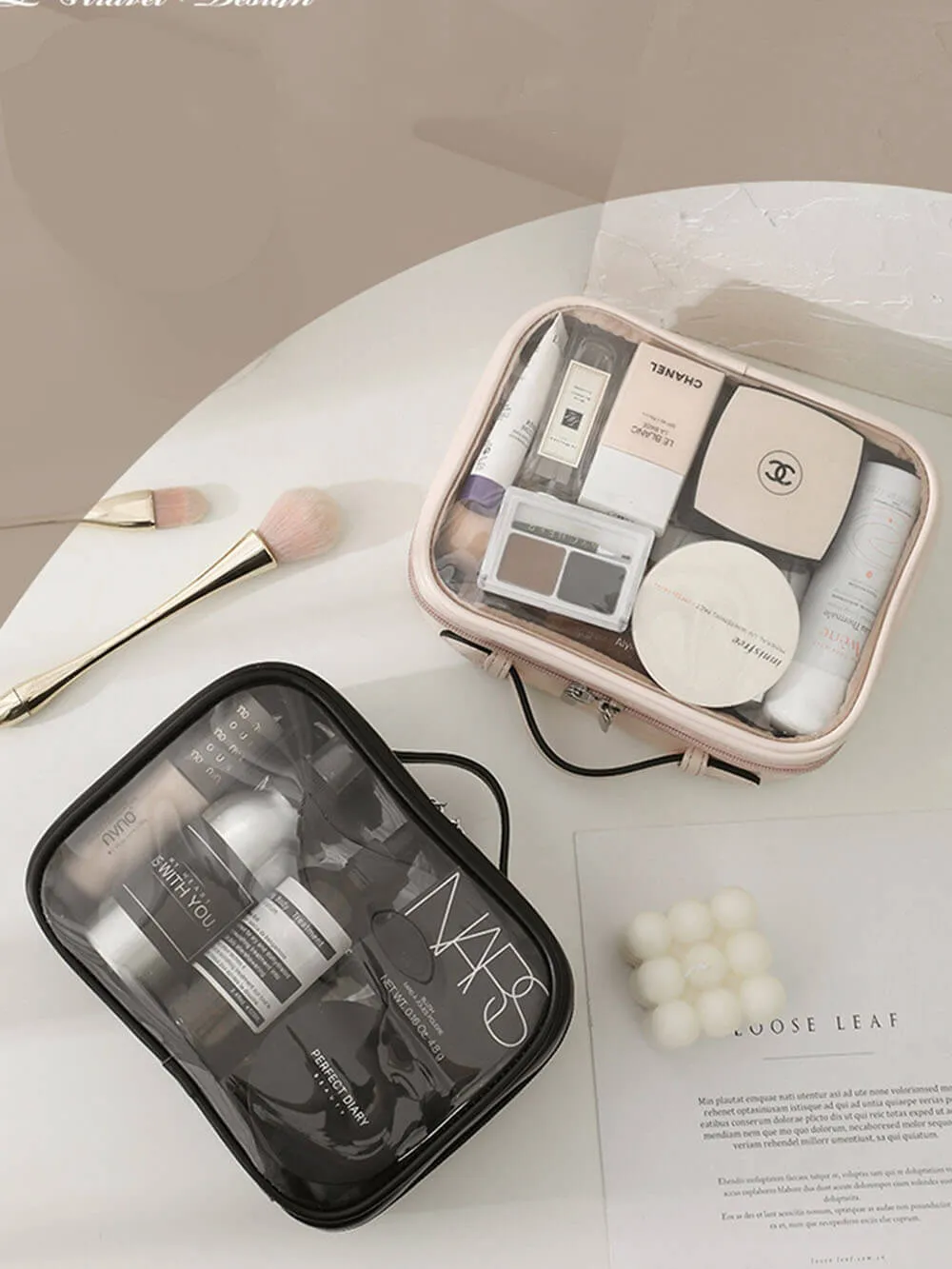 Transparent PU Portable Makeup Bag sold by Like My Choice product image thumbnail 3