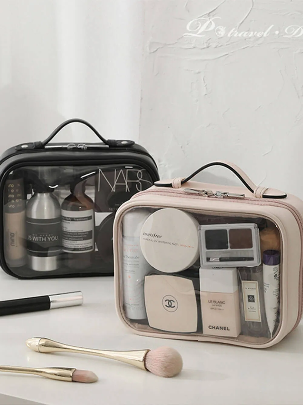 Transparent PU Portable Makeup Bag sold by Like My Choice