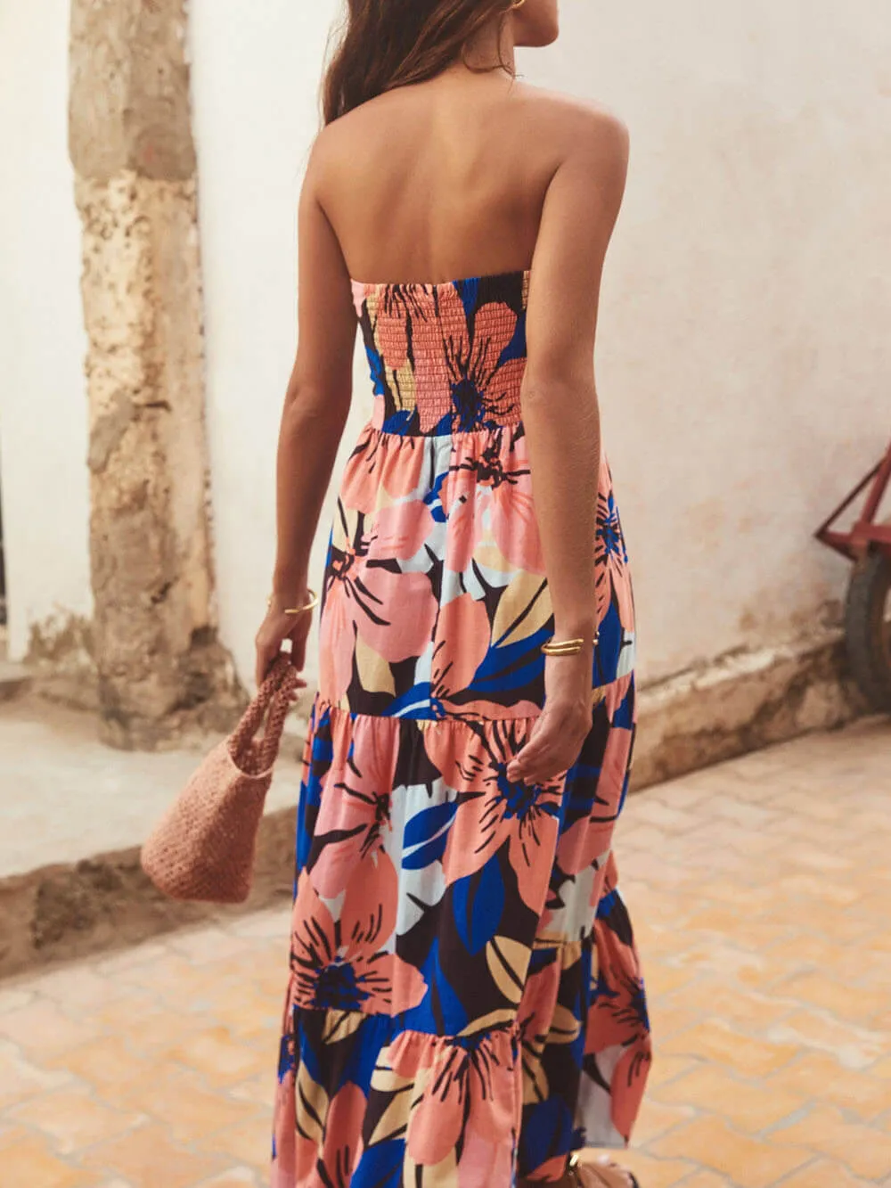 Strapless Printed Maxi Dress sold by Like My Choice product image thumbnail 4