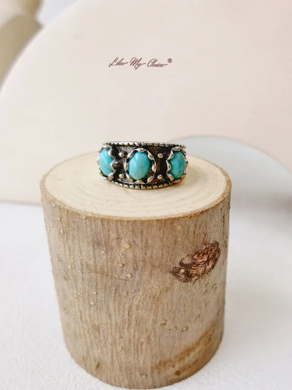 Bohemian Inlaid Turquoise Ring sold by Like My Choice