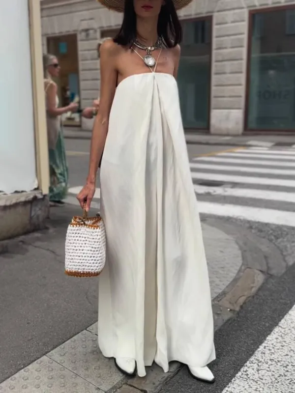 Unique Halter Neck Pleated Jumpsuit sold by Like My Choice