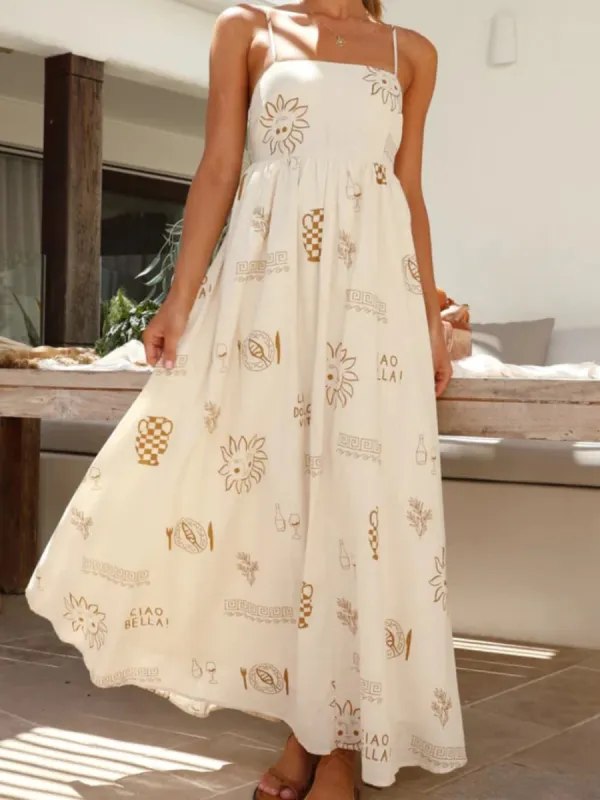 Chill Vibes Open-Back Spaghetti Strap Maxi Dress sold by Like My Choice