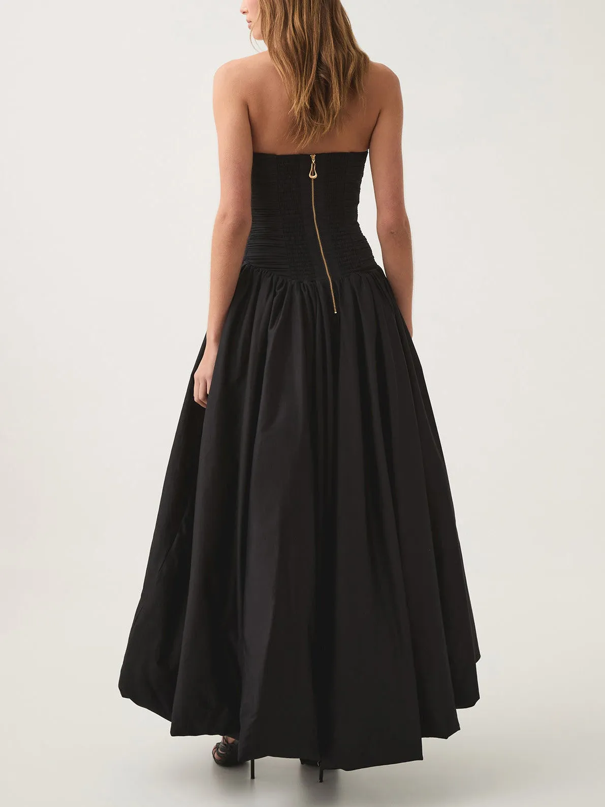 Unique Pleated Patchwork Slit Maxi Dress sold by Like My Choice product image thumbnail 3