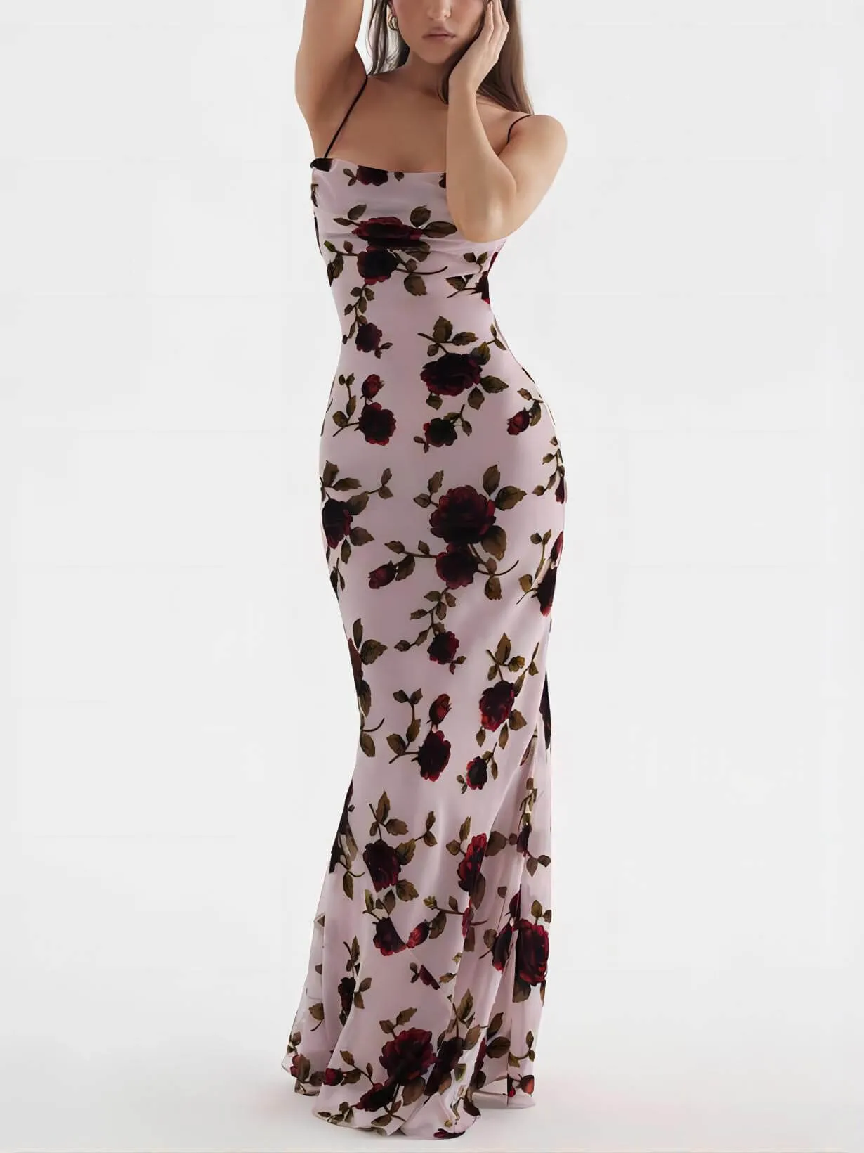 Rose Backless Maxi Dress sold by Like My Choice product image thumbnail 2