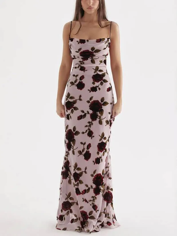 Rose Backless Maxi Dress sold by Like My Choice product image thumbnail 5