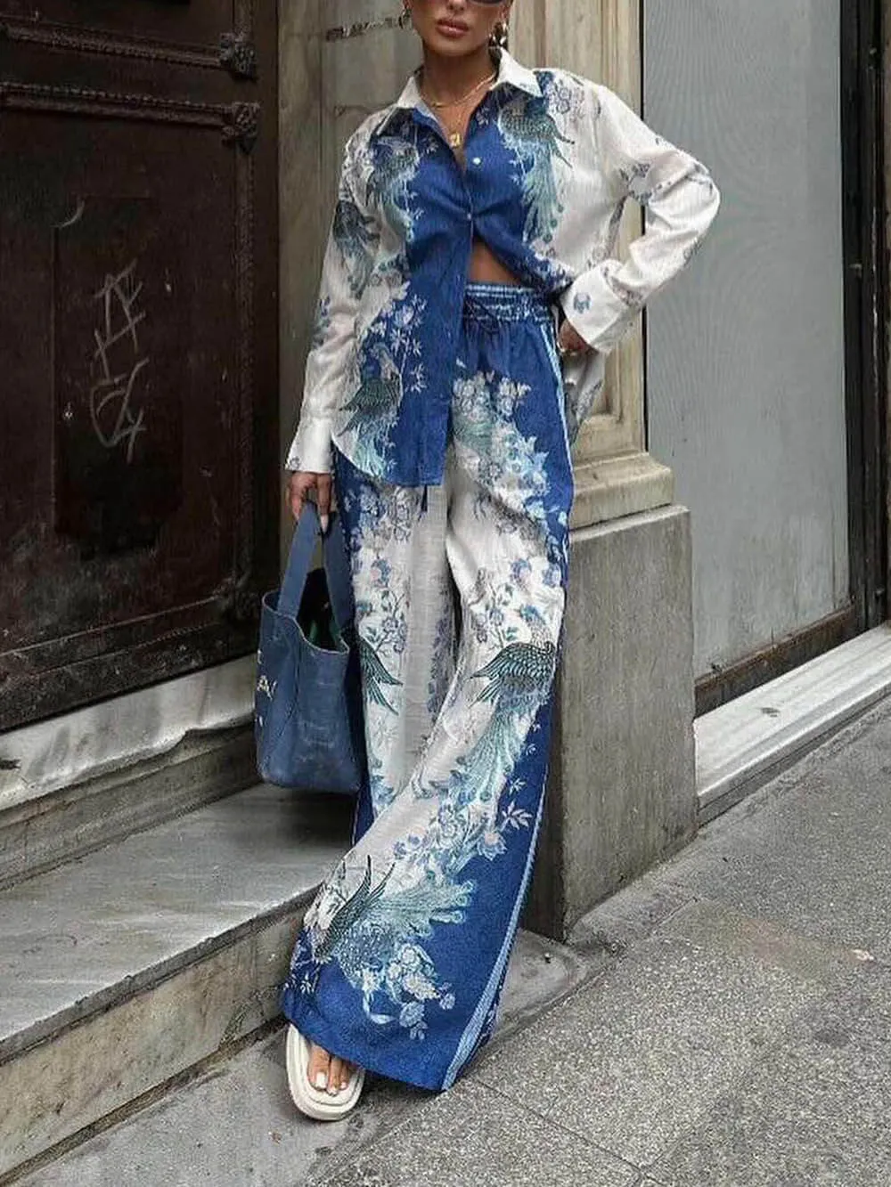 Unique Ethnic Print Oversized Loose Shirt sold by Like My Choice product image thumbnail 4