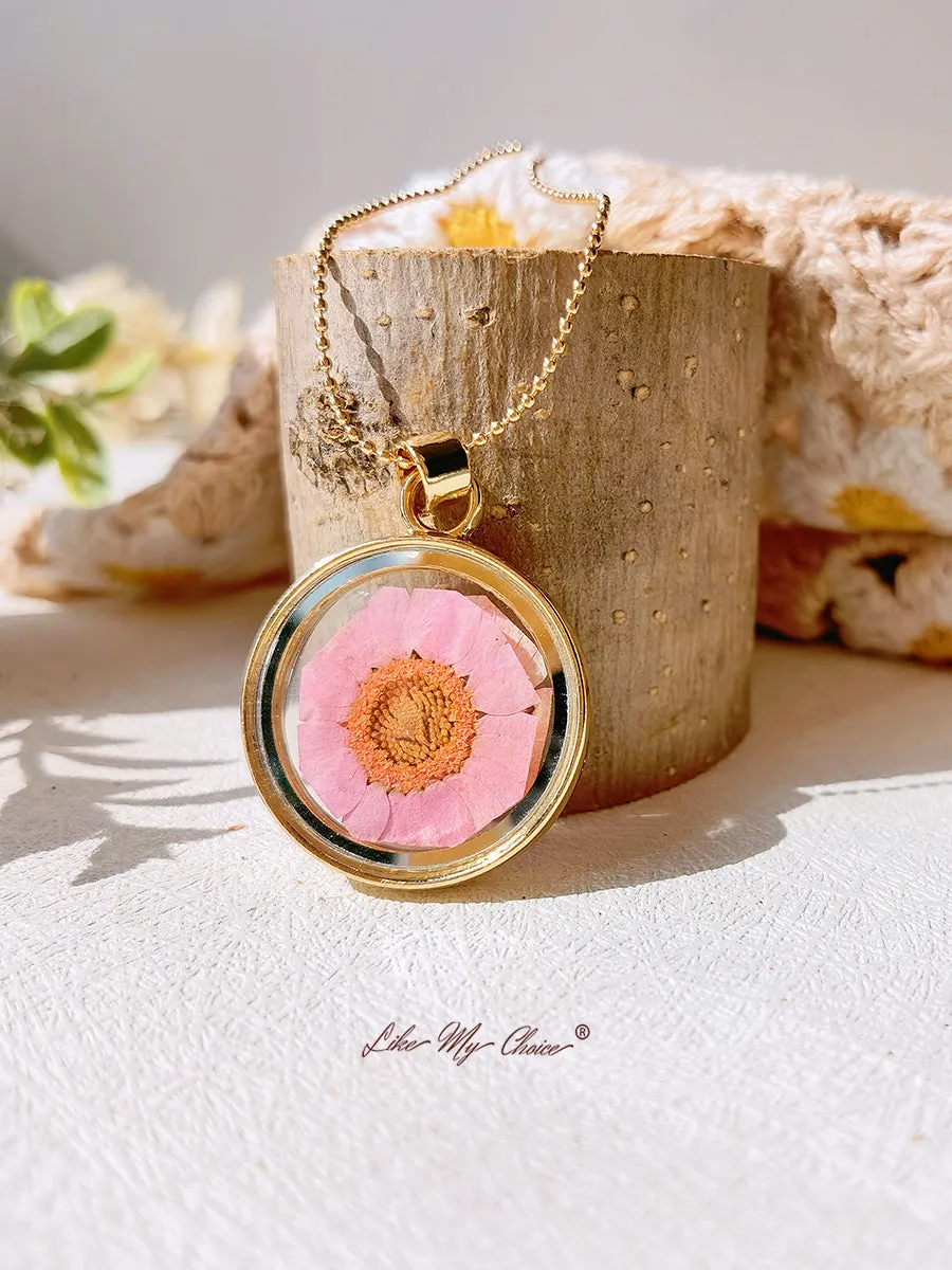 Unique Botanical Daisy Dried Flower Necklace sold by Like My Choice product image thumbnail 4