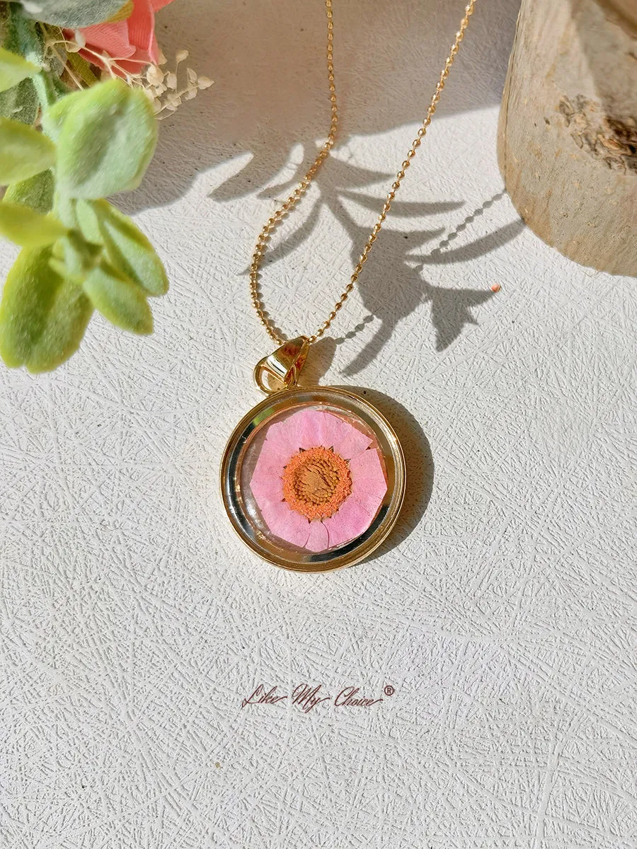 Unique Botanical Daisy Dried Flower Necklace sold by Like My Choice product image thumbnail 3