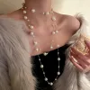 Long Pearl Court Style Clavicle Chain sold by Like My Choice