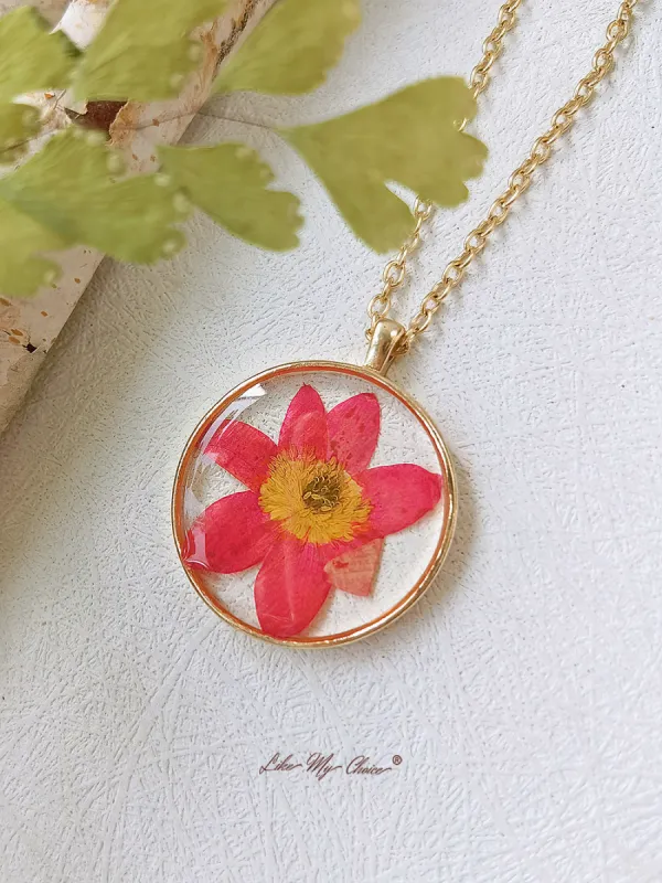 Red Euphorbia Flower Pendant sold by Like My Choice