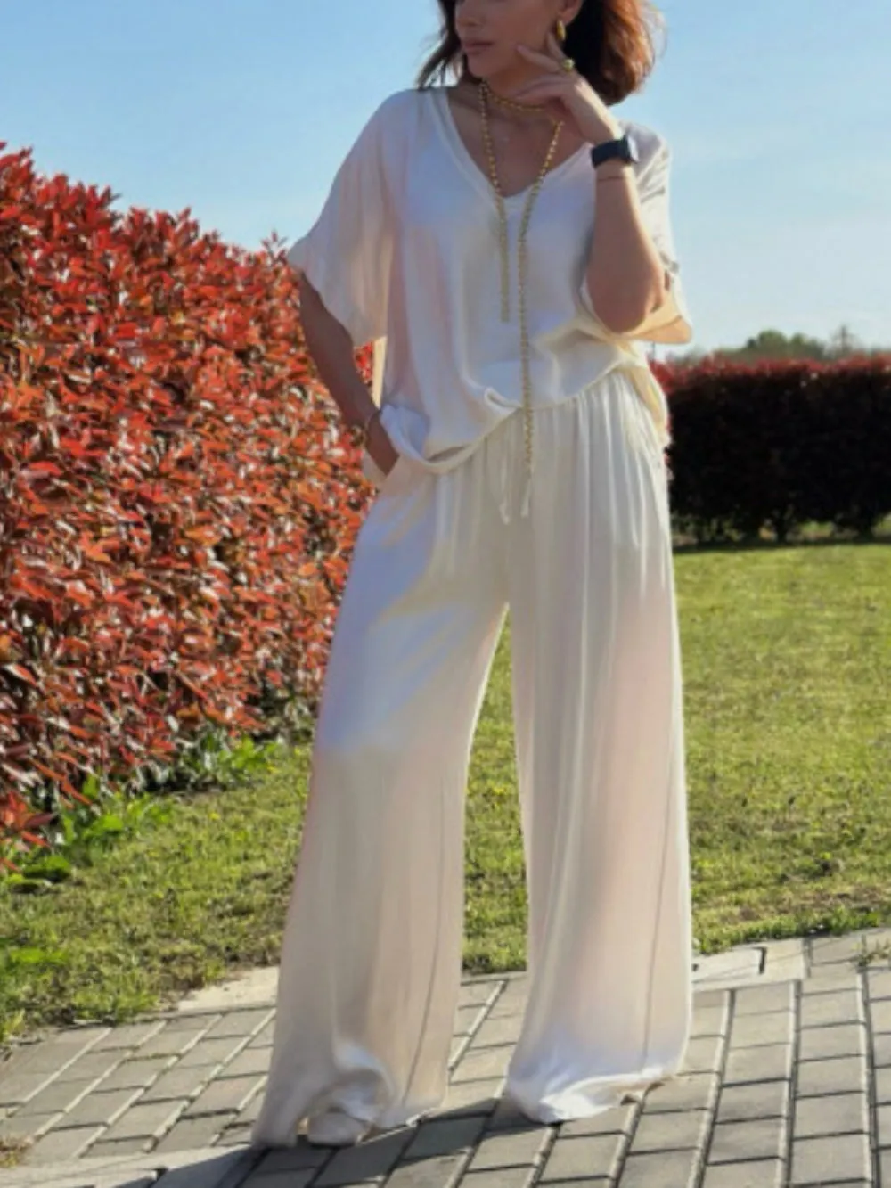 Solid Color Daily Casual Set sold by Like My Choice