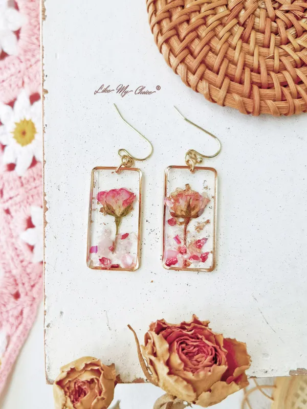 Delicate Rose Crystal Earrings sold by Like My Choice