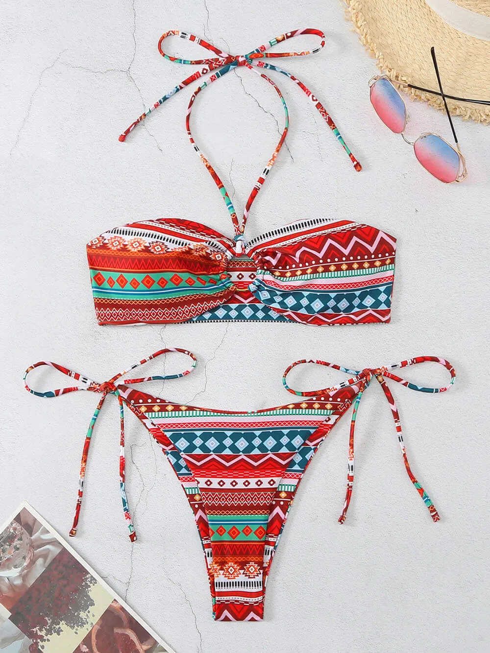 Printed Diamond Block Bikini Set sold by Like My Choice product image thumbnail 5
