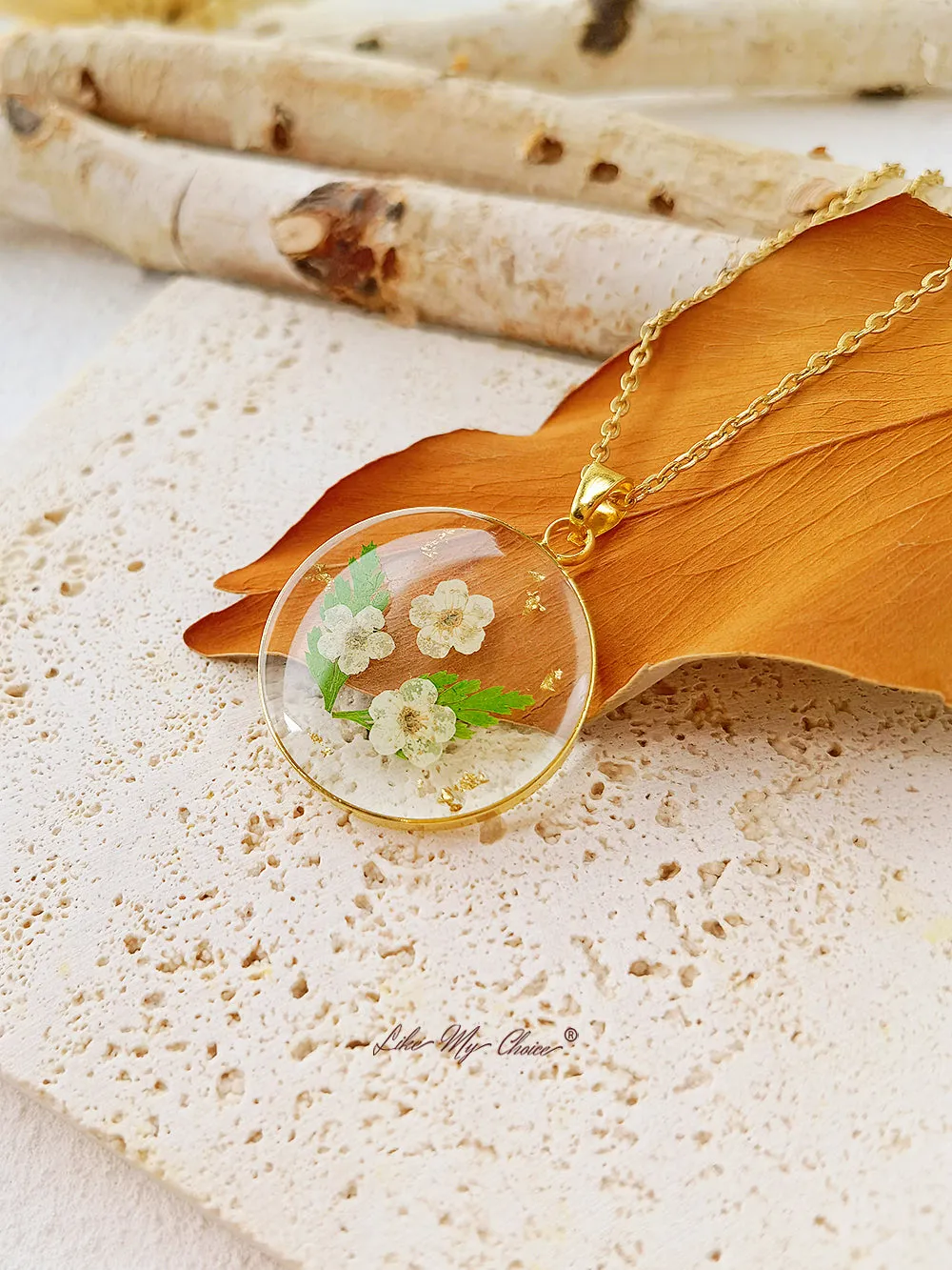 Handmade Daisy Flower Pendant Necklace sold by Like My Choice product image thumbnail 2